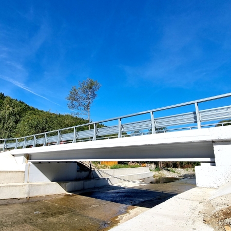 Rehabilitation DC75B Bridge over Breaza river, Lisa village, Brasov county.